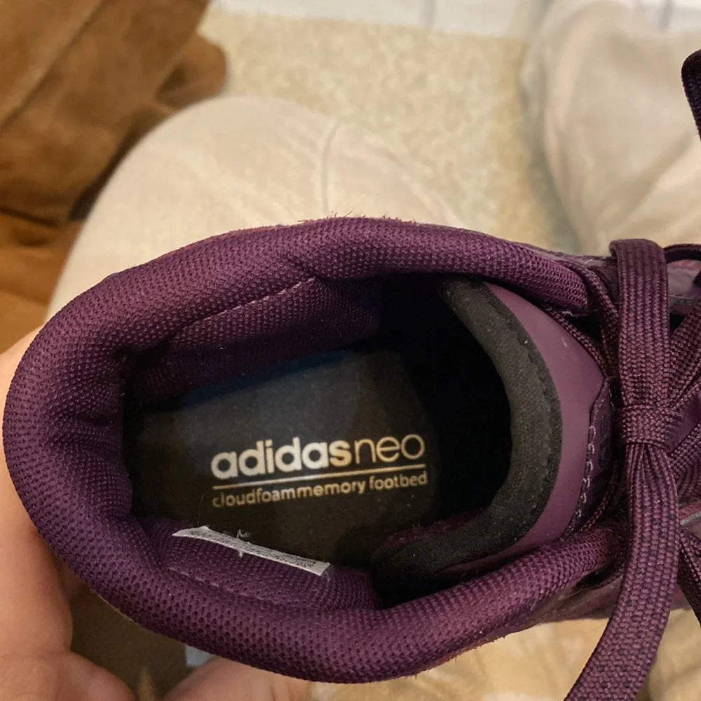 Purple Adidas neo ankle suede shoes - Picture 10 of 12